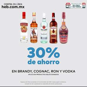 Ron, brandy Cognac y vodka con 30 % de descuento + cupón SANTA
