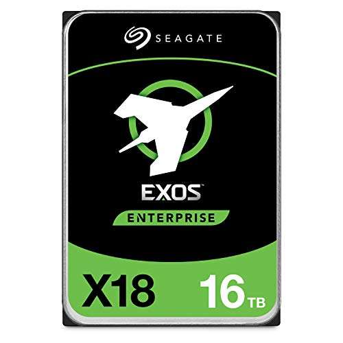 Amazon Seagate Exos X18 16TB Enterprise HDD - CMR 3,5 Pulgadas Hyperscale SATA 6Gb/s, 7200 RPM, 512e y 4Kn