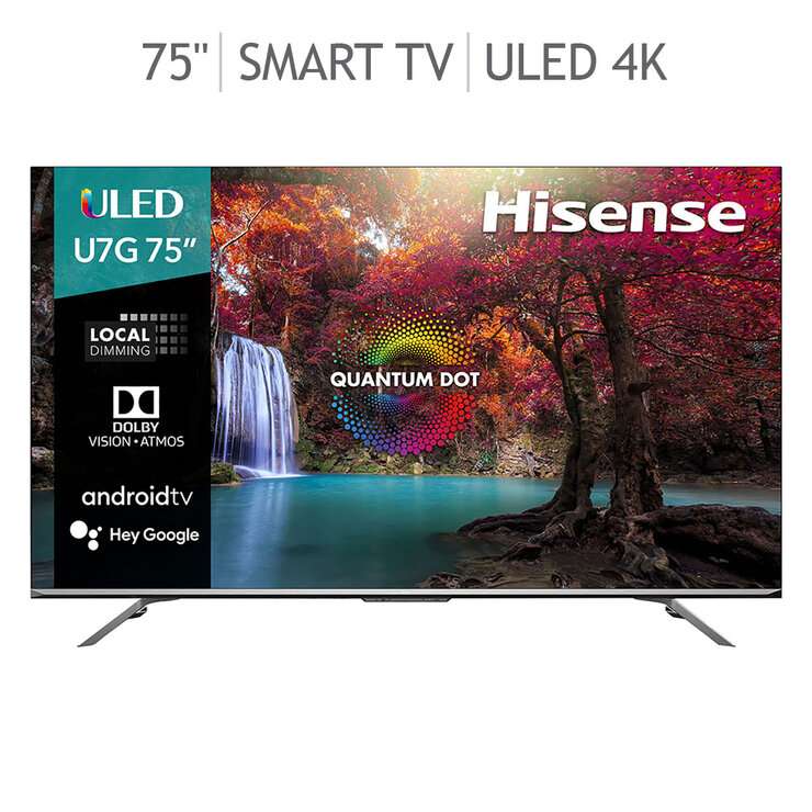 Costco: Hisense Pantalla 75" ULED 4K Android TV 75U7G