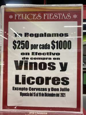 Fresko: 250 pesos en la compra de $1000 en vinos y licores