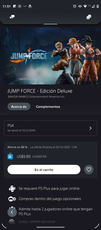 PlayStation, JUMP FORCE EDICION DELUXE