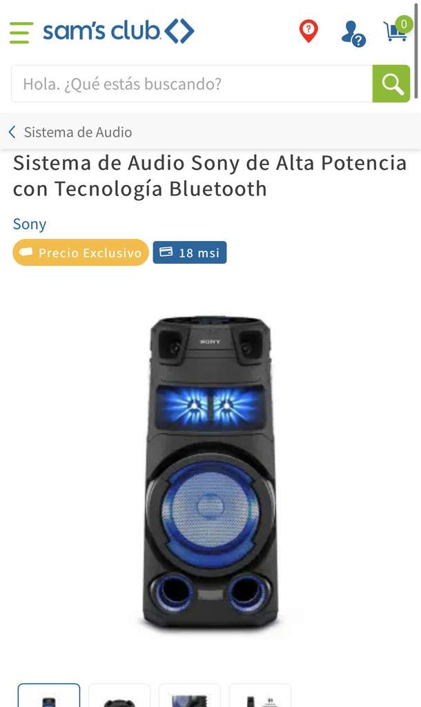 Sam's Club: Sistema de Audio Sony de Alta Potencia con Tecnología Bluetooth  MHC-V73D - promodescuentos.com