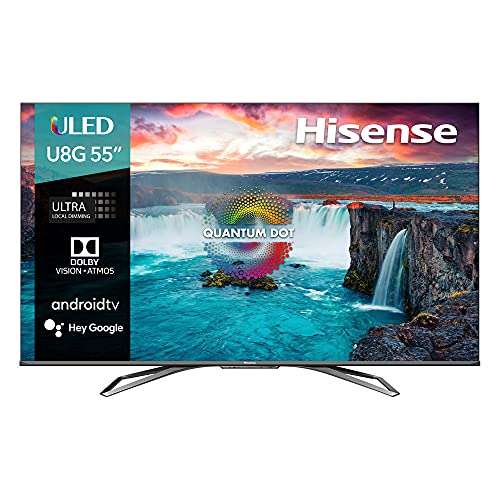 Amazon: Pantalla Hisense 55" ULED 4K UHD U8 Premium Android TV 55U8G (2021)