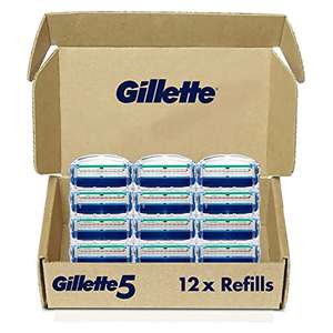 Amazon: 12 Piezas Gillette 5 Men's Razor Blade Refills - mejor precio