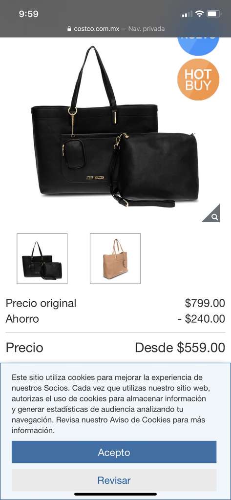 Costco: Steve Madden Bolsa para Dama - promodescuentos.com