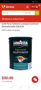 Soriana Café Lavazza Descafeinado 226 g