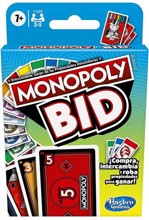 Amazon: Monopoly Bid Card Game Versión Español