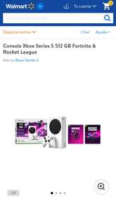 Walmart: Xbox series S 512gb + Fortnite y Rocket League con Amex