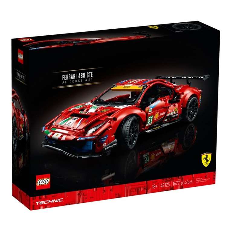 Walmart: LEGO Kit de construcción Technic 42125 Ferrari 488 GTE AF Corse #51