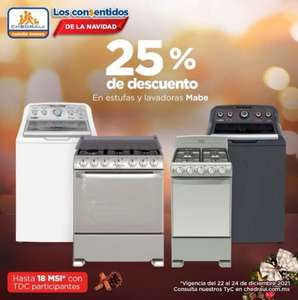 Chedraui: 25% de descuento en estufas y lavadoras Mabe