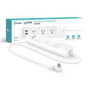 Amazon: Kasa Smart Plug Power Strip, 3 Smart Outlet Surge Protector Works with Alexa Echo & Google Home and 2 USB Ports, No Hub Require