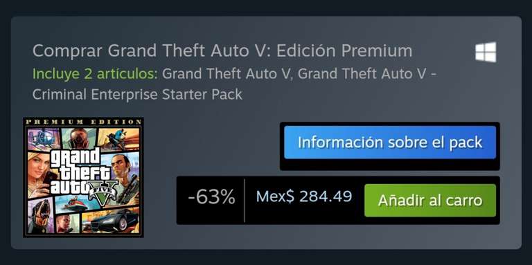 Steam: GTA V: Edición Premium + SE Starter Pack