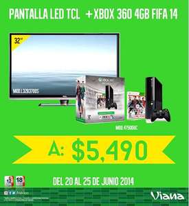 Viana: pantalla LED 32” y Xbox 360 con FIFA 14 $5,490