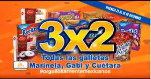 Chedraui: 3x2 en todas las galletas Marinela, Gabi y Cuétara