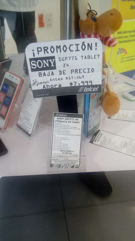 CAC Telcel Playa del Carmen: SONY 4G LTE Xperia Z4 Tablet $7999.00  y iPad Air 128GB $7,499.00