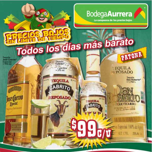 Circular Bodega Aurrerá: six de cerveza $34.90, tequila Cabrito 1L + pachita $99, pantalla LCD 40" $6,990 y más