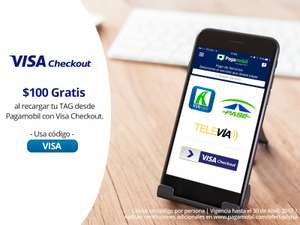 Pagamobil: Recibe $100 de descuento al pagar cualquier servicio *O RECARGAR* con Visa Checkout