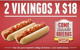 Oxxo: cupón para 2 hot dogs Vikingo por $18