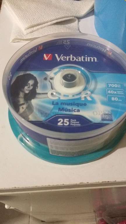 Bodega Aurrera, Paquete de 25 CD virgen VERBATIM