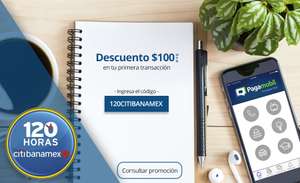 Pagamobil: descuento de $100 al pagar tus servicios o recargas con Citibanamex (usuarios nuevos)