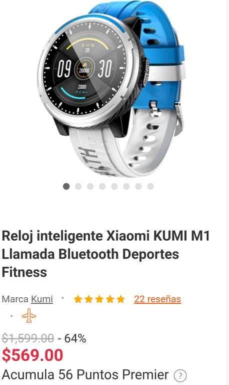 Linio. Reloj inteligente Xiaomi KUMI M1 Llamada Bluetooth Deportes Fitness