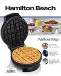 Amazon: Hamilton Beach 26071 Wafflera Eléctrica Modelo Belga, Chica, Negro