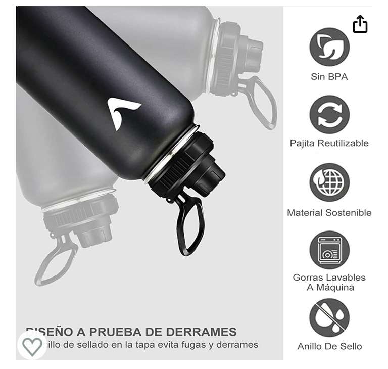 Termo Para Agua Fría/caliente Acero Inox. 1 L Varios Colores