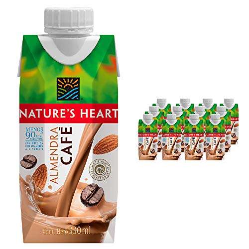 Amazon: Nature's Heart Caja Almendra + Café, Café, 330 ml (Pack of 12)