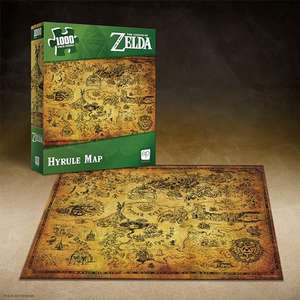 Amazon: OP Puzzles - Legend of Zelda: Hyrule Map - Rompecabezas de 1000 Piezas - Collectors Edition