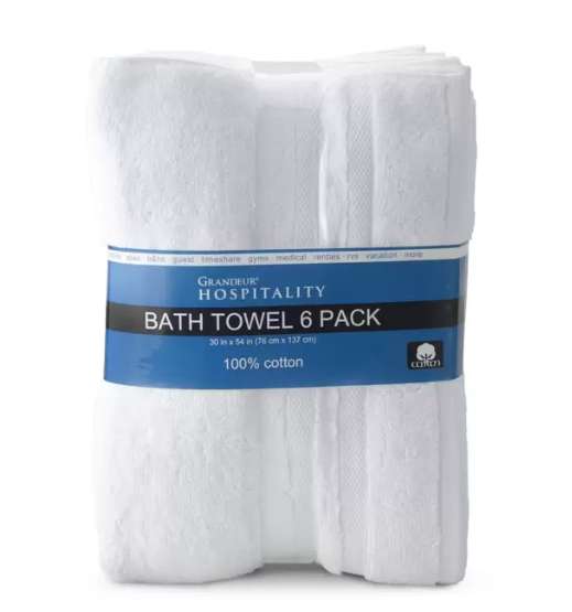 Costco 6 toallas de baño blancas