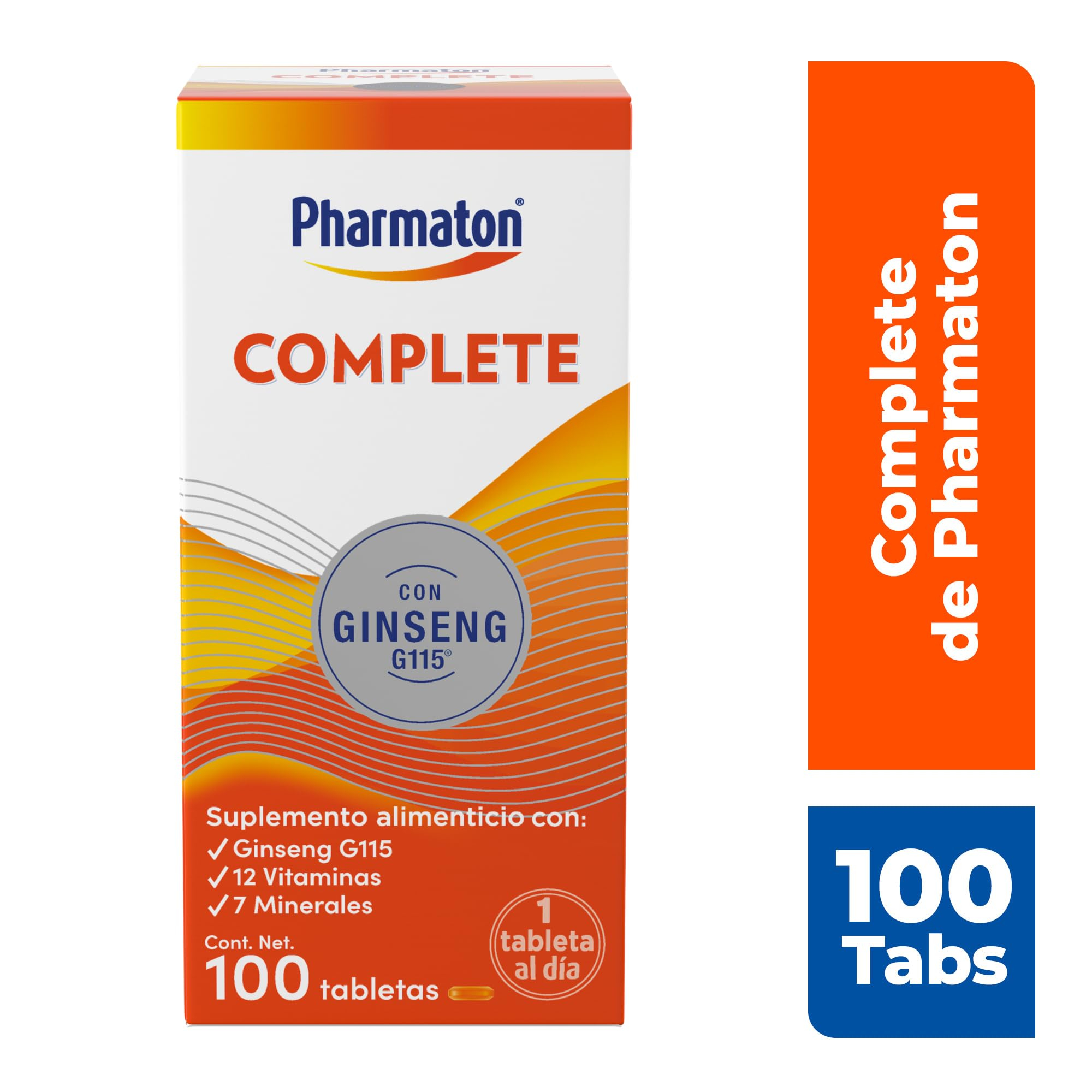 AMAZON: Pharmaton Complete suplemento alimenticio, Gingsen G115+ vitaminas, 100tabs (Planea y Ahorra)