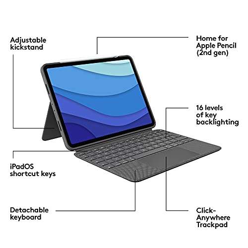 Amazon: Logitech combo touch funda teclado para el ipad pro 11