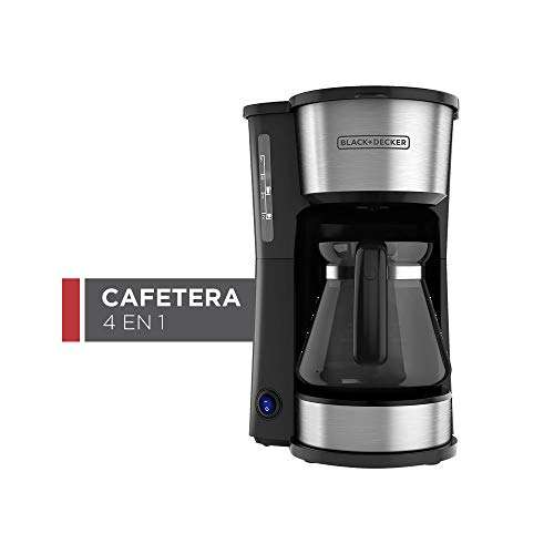 Amazon: Cafetera Black + Decker 4 en 1 Filtro Permanente con Jarra de Vidrio, 5 Tazas, CM0755S-MX