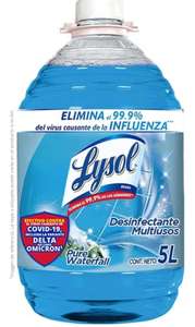 Amazon: Lysol Pure Waterfall Fresh - Limpiador Líquido Desinfectante Multiusos 5L