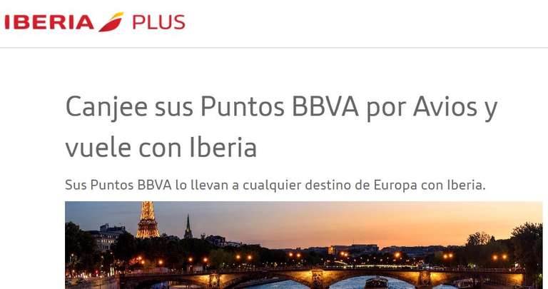 BBVA Bacomer: Cambiar puntos Bancomer por Avios, IBERIA PLUS.