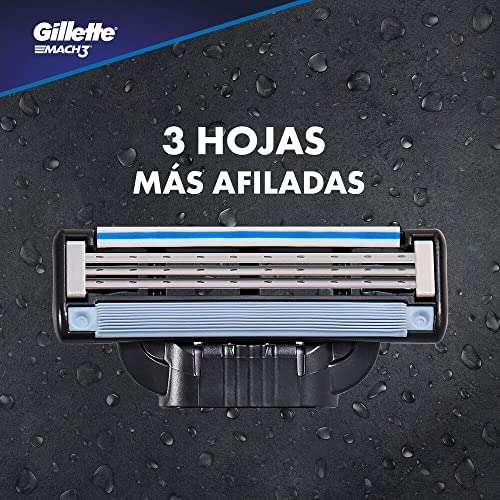 Amazon: Gillette 1 Máquina Para Afeitar Recargable Mach3 + 2 Repuestos para Afeitar | Planea y Ahorra, envío gratis con Prime