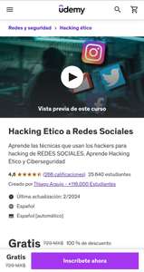 Udemy: Hacking Ético A Redes Sociales