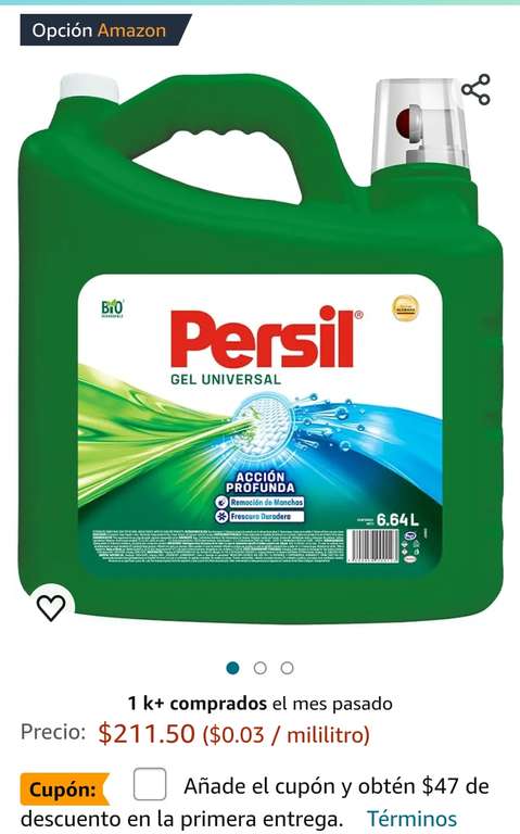 Amazon - Persil 6.64 litros a 164.50