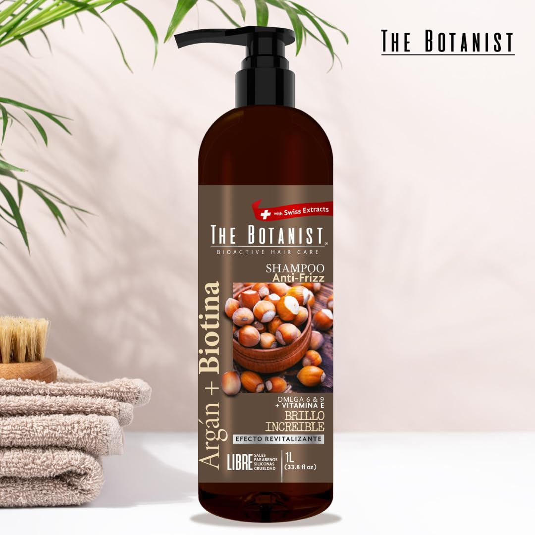 AMAZON: THE BOTANIST Shampoo Biotin Argan Oil 1L ($91.00 comprando 5 piezas)