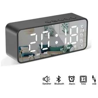 Linio: Reloj Despertador Digital Bocina Bluetooth Negro Y Radio Fm