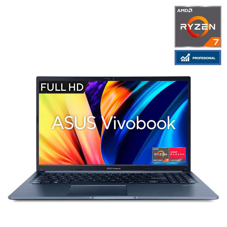 OFFICE DEPOT: Laptop Asus VivoBook 15 D1502IA-E8070W AMD Ryzen 7 4800h 15.6 pulg. 512gb SSD 8gb RAM (Pagando con Kueski)