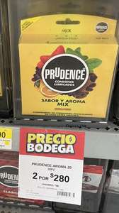 Bodega Aurrera: Condones Prudence De 20pz 2 x $280