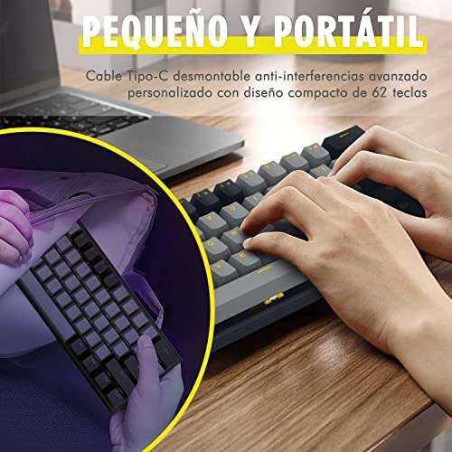Amazon, teclado inalambrico Loriskors 60% en español