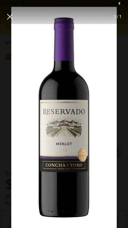Mercado Libre: Vino concha y toro Merlot 750 ml