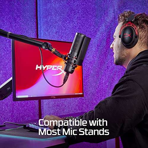 Amazon: HyperX ProCast, Micrófono de Condensador de diafragma Grande