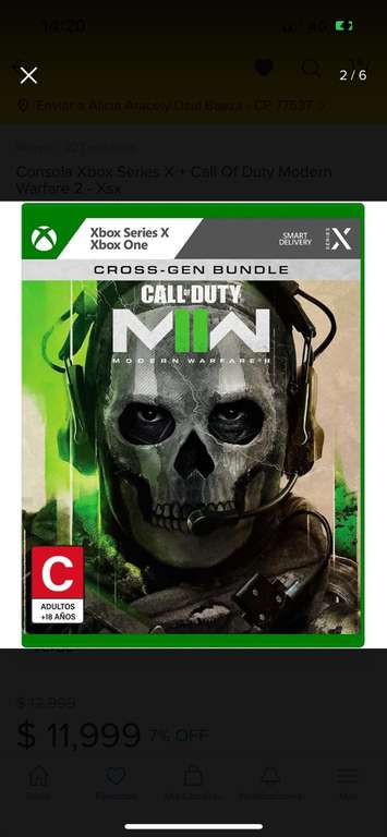 Mercado Libre: Xbox Series X + Call of duty Modern Warfare 2 con HSBC