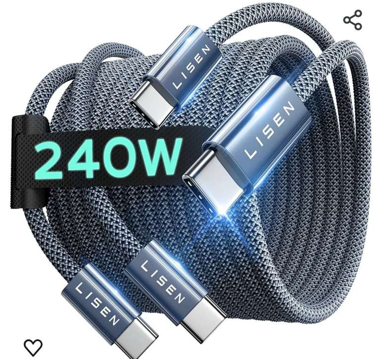 Amazon: 2 Cables USB c 240w