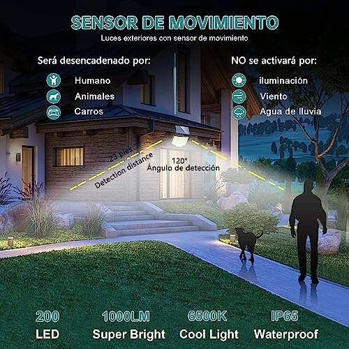 Amazon: Lámpara solares para exterior