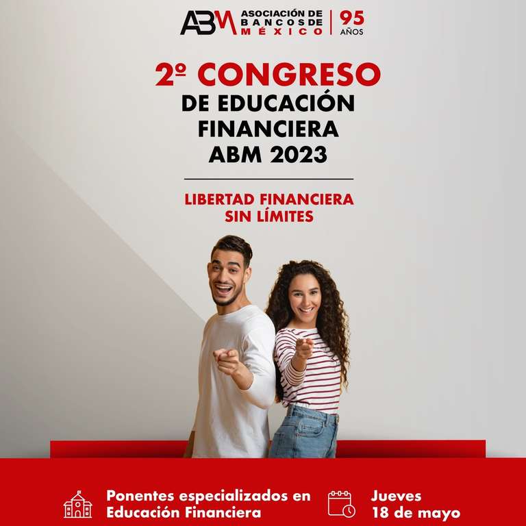 Asociación de Bancos de México: GRATIS 2° Congreso de Educación Financiera, con Constancia de Participación (18 de mayo)