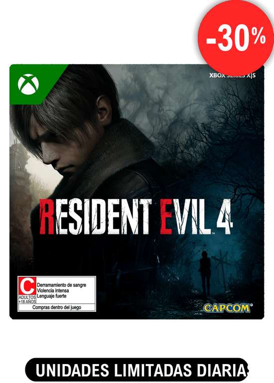 Claners: Resident Evil 4 Xbox Series S/X por 845 | Pagando con Oxxo Pay